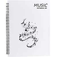 Los mejores  - Tamaño A4 Documento de Nota Musical 40 Bolsillos Carpeta Poseedor Caso Carpeta de partituras File Clef Canción de papel…